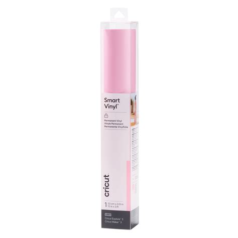 Cricut Smart Vinyl Removable 33X91Cm 1 Sheet (Light Pink); Works without a cutting mat – just load & go!; Durable, yet removes without residue; Recommended for indoor use; For Cricut Explore® 3 & Cricut Maker® 3